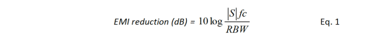 Equation 1 EMI Reduction dB