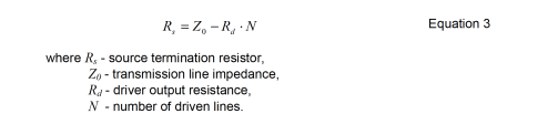 Source Termination Resistor Equation