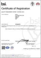 ISO9001:2015-Registrierungszertifikat