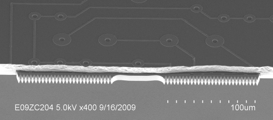 cross section of a MEMS resonator