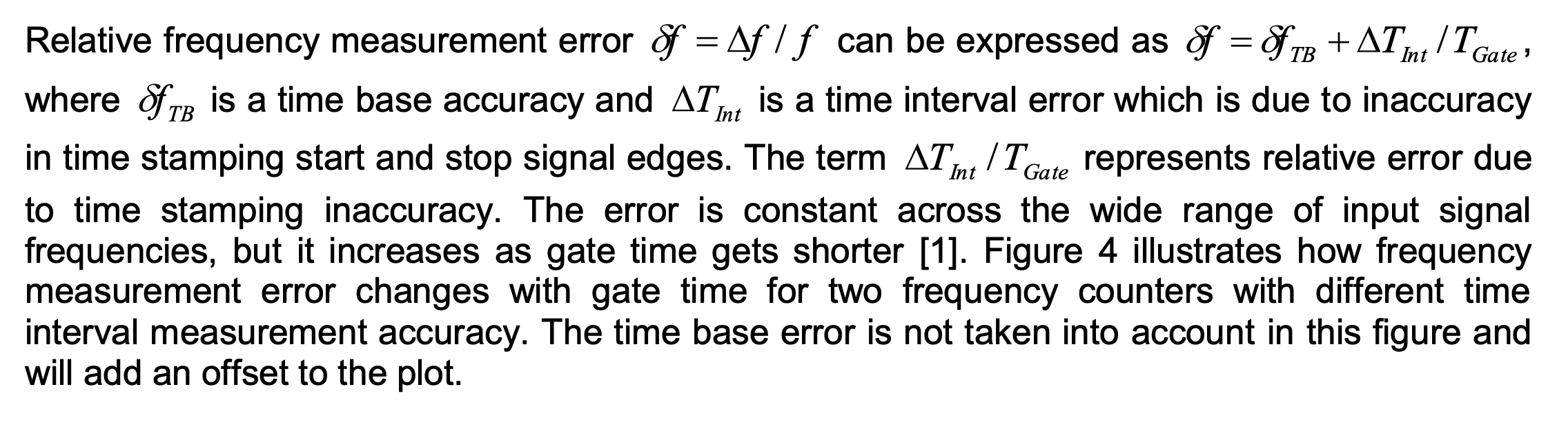 Figure 3 Add On Relative Frequency Measurement Error
