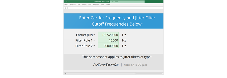 Image: Jitter Budget Calculator screenshot