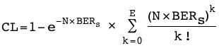 Equation for BER Confidence Level