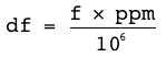画像: ppmとHzを変換する式