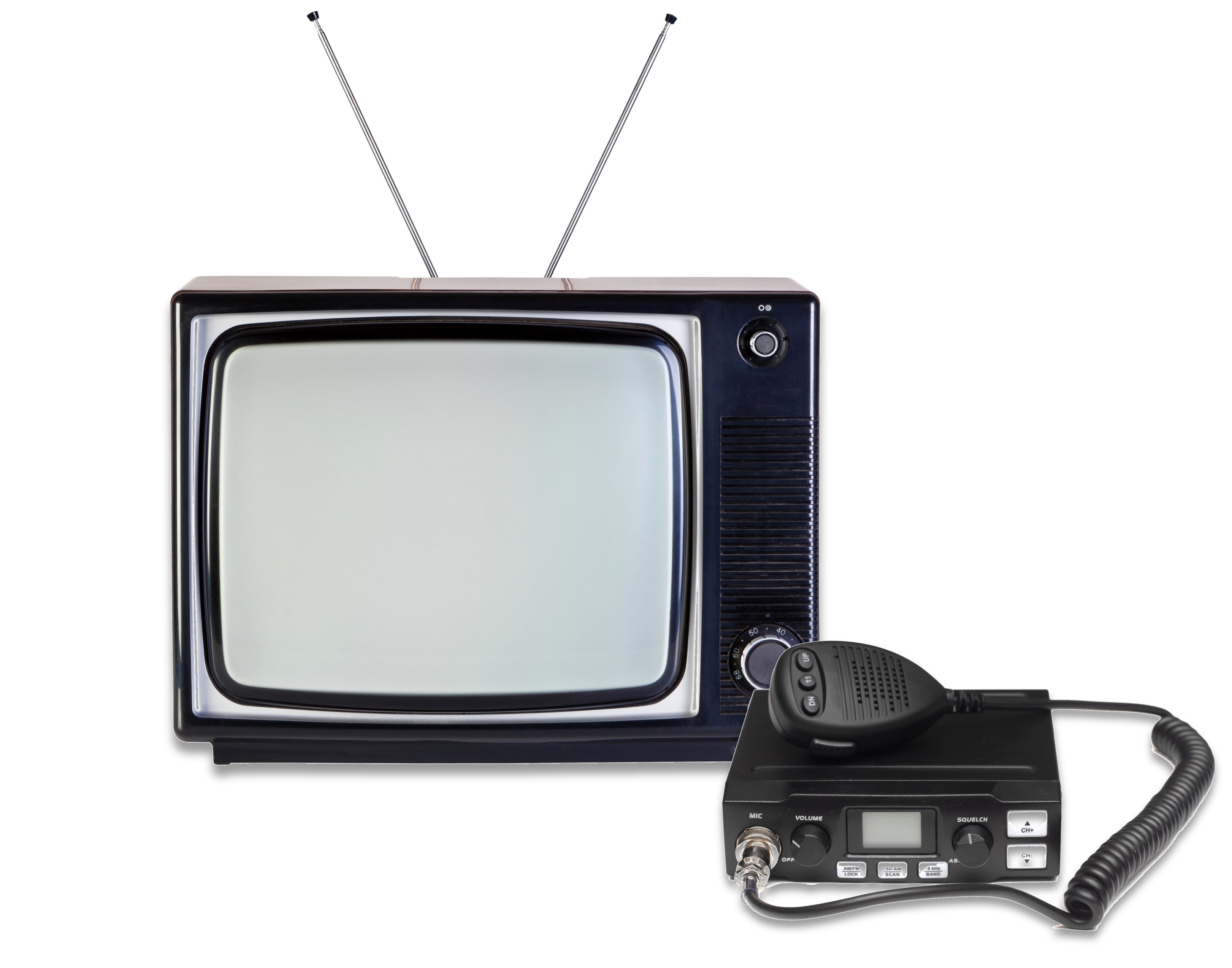 Image: Old TV and CB Radio