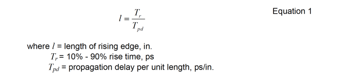 Length of Rising Edge Equation