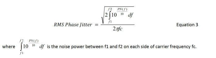 Equation 3 RMS Phase Jitter