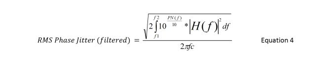 Equation 4. RMS Phase Jitter (filtered)