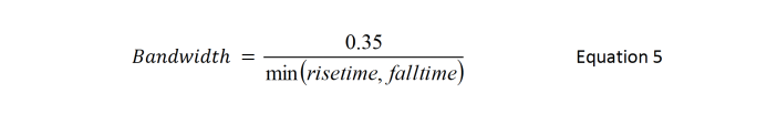 Equation 5. Bandwidth