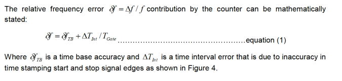 Equation for the Relative Frequency Error