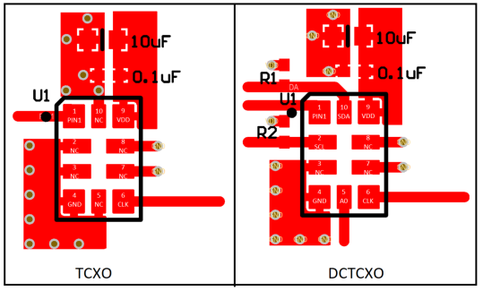 SiTime 5032 ceramic package layout