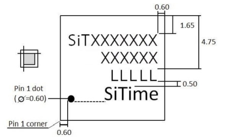 Figure 7: Marking Dimensions for Cascade Package (QFN 9.0 mm x 9.0 mm)