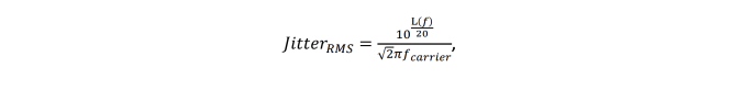 JitterRMS Formula