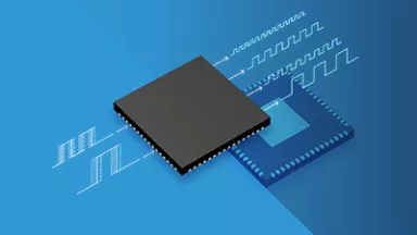 Cascade signal on blue background