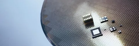 MEMS parts on a silicon wafer