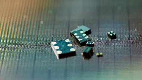 MEMS timing devices on a silicon wafer
