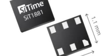 SiTime-SiT1881-kHz-oscillator-package with dimensions of 1.2 by 1.1 mm