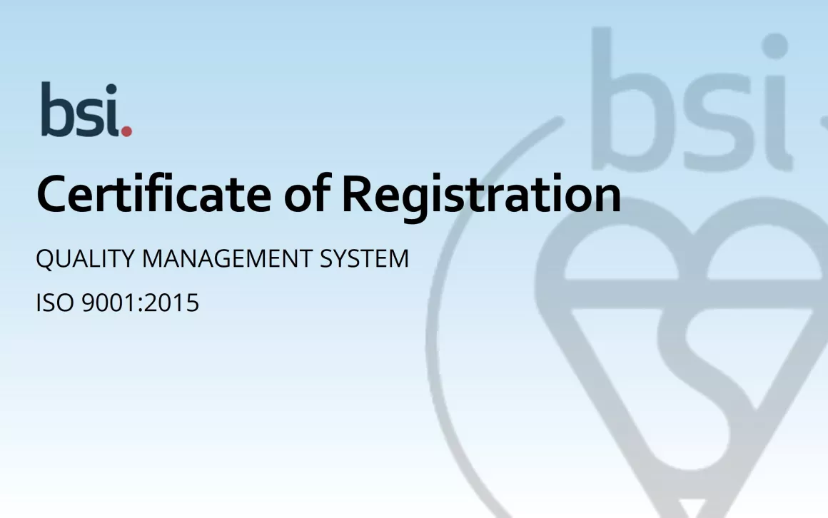bsi logo ISO certificate
