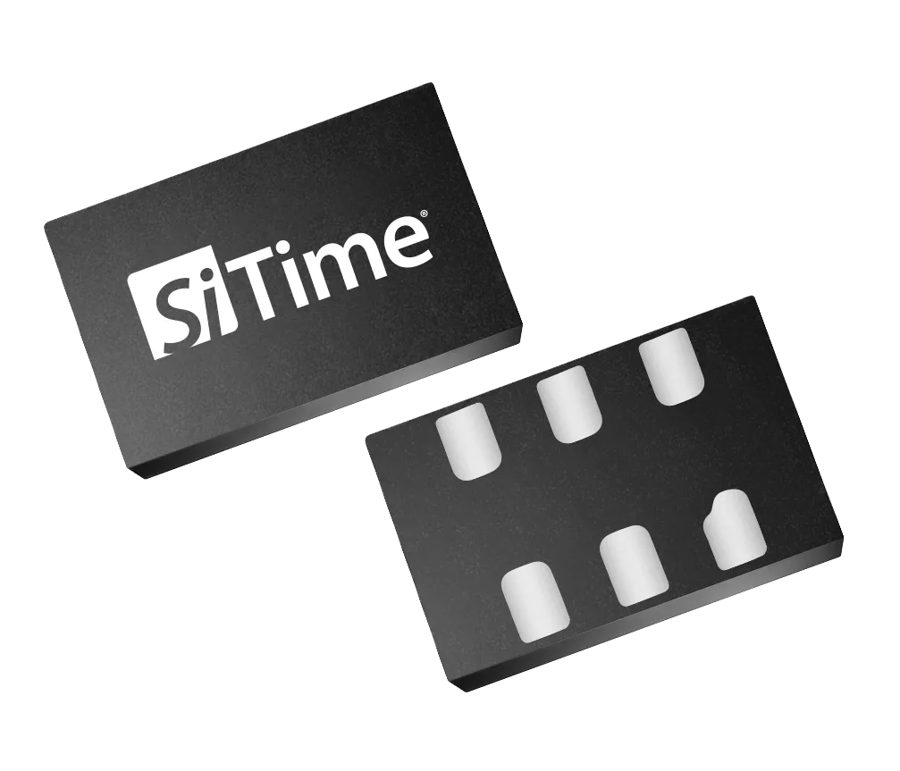 Image: differential oscillator 6-pin package, top & bottom